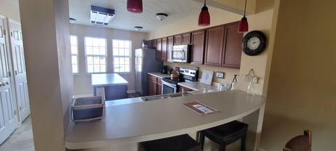 Deluxe Condo, 1 King Bed, Non Smoking | Private kitchen | Full-size fridge, microwave, stovetop, dishwasher