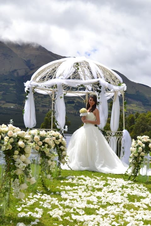 Outdoor wedding area