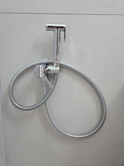 Shower, eco-friendly toiletries, hair dryer, slippers