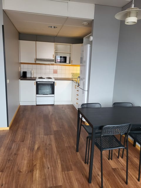 Apartment 3 rooms, 3 single beds (90cm) | Private kitchen | Full-size fridge, microwave, oven, stovetop