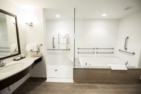 Room, 1 Bedroom, Accessible (Roll In Shower) | Bathroom | Free toiletries, towels