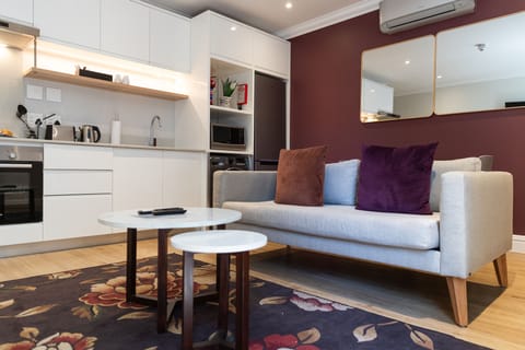 Apartment, 1 Bedroom | Living area | 40-inch LCD TV with satellite channels, TV, Netflix