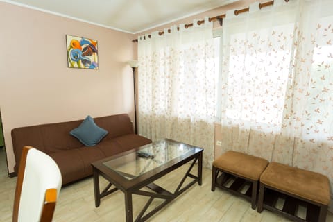 Premium Apartment, 2 Bedrooms, City View, Executive Level | Living room | 50-inch flat-screen TV with cable channels, TV, DVD player