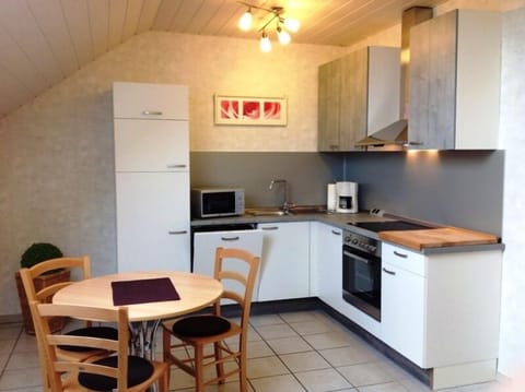 Comfort Apartment (3 Personen) | Private kitchen | Full-size fridge, microwave, oven, stovetop