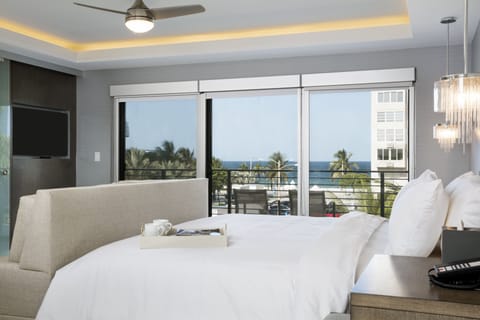 Presidential Suite, Ocean View | Premium bedding, in-room safe, soundproofing, iron/ironing board