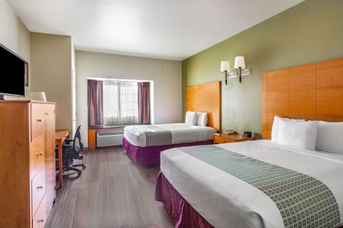 Deluxe Room, 2 Queen Beds, Accessible, Non Smoking (Mobility/Hearing, Roll-In Shower) | Premium bedding, pillowtop beds, in-room safe, desk