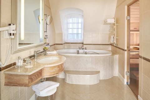 Free toiletries, hair dryer, bathrobes, slippers