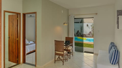 Comfort Apartment, 1 Bedroom, Kitchenette, Pool View | Living room | 32-inch LCD TV with digital channels, TV