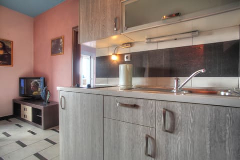 Apartment, 1 Bedroom, Balcony, Sea View (3) | Private kitchen | Fridge, microwave, oven, stovetop