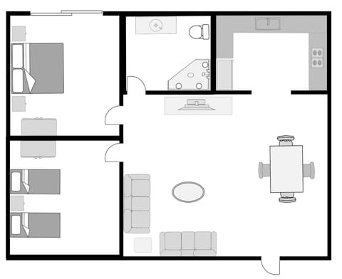 Two Bedroom Spa Apartment  | Floor plan