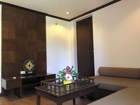 Family Plunge Pool Villa | Living area | TV