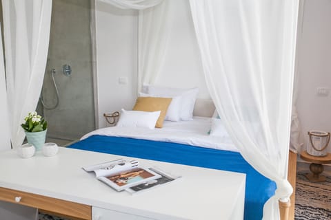 Double Room, Balcony, Partial Sea View | Premium bedding, minibar, in-room safe, individually decorated