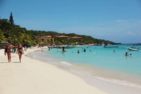 On the beach, white sand, snorkeling, beach volleyball