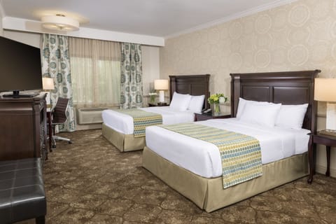 Two Queen Studio Suite | Premium bedding, down comforters, pillowtop beds, desk