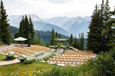 Outdoor wedding area