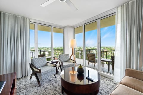 2 Bedroom Suite, Bedroom 1: 1 King, Bedroom 2: 1 King, Bathrooms: 2, Intracoastal view, Balcony | Living area | 50-inch Smart TV with cable channels, TV, Netflix