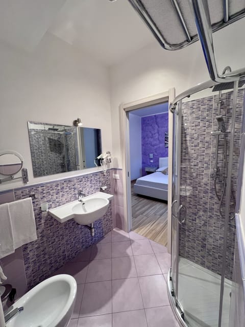 Superior Double Room, Terrace (Amethyst) | Bathroom | Shower, rainfall showerhead, free toiletries, hair dryer