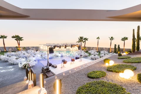 Outdoor wedding area