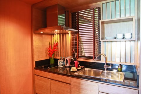 Two Bedroom Family Suite Ocean View | Private kitchenette | Fridge, espresso maker