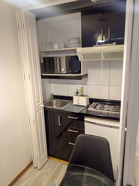 Apartment Studio (1011) | Private kitchen | Fridge, microwave, electric kettle, toaster