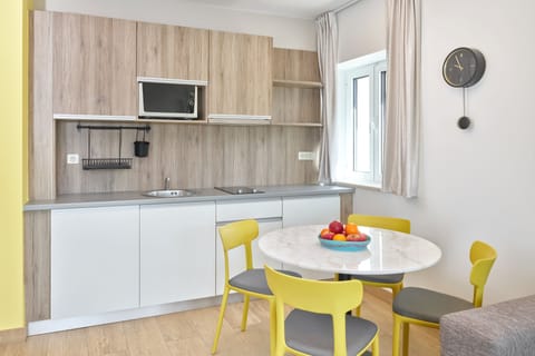 Premium Apartment, 1 Bedroom, Balcony | Private kitchen | Fridge, microwave, stovetop, electric kettle