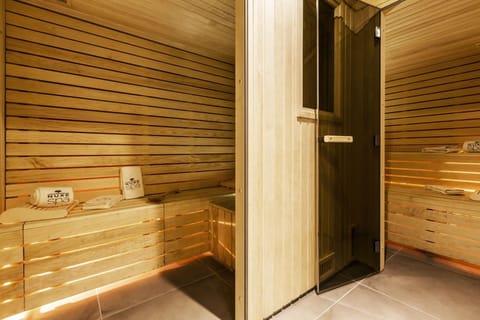 Sauna, steam room, body treatments, deep-tissue massages