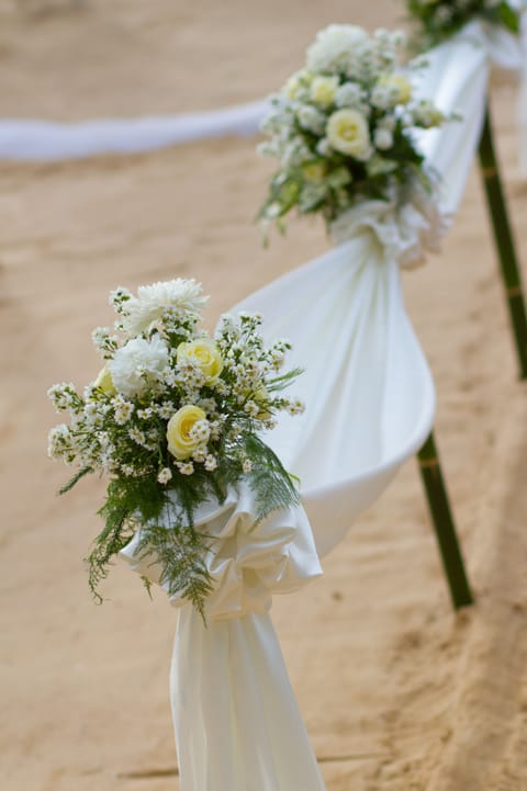 Outdoor wedding area