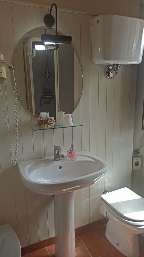 Shower, free toiletries, hair dryer, bidet