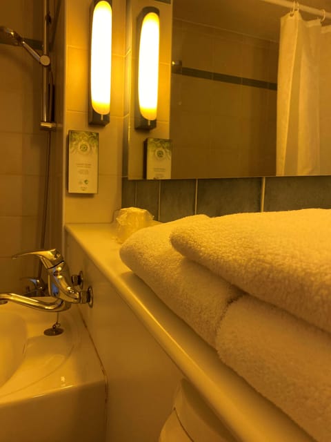 Standard Room, 1 Double Bed | Bathroom | Combined shower/tub, eco-friendly toiletries, hair dryer, towels