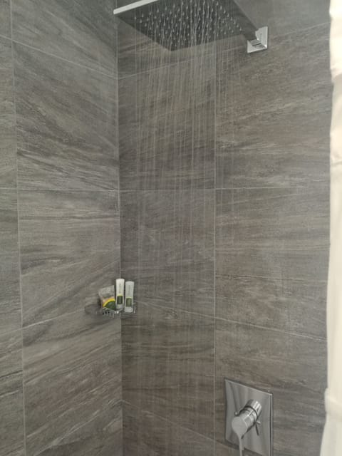 Family Room, 2 Double Beds | Bathroom | Rainfall showerhead, designer toiletries, towels, soap