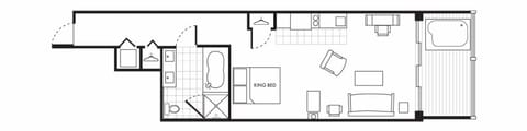 Luxury Suite, 1 King Bed with Sofa bed, Hot Tub | Floor plan