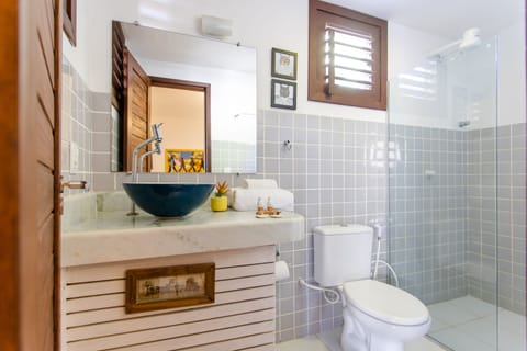 Standard Double Room | Bathroom | Shower, hair dryer, towels, soap