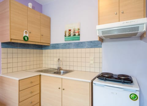 Studio | Private kitchen | Fridge, stovetop, coffee/tea maker, electric kettle