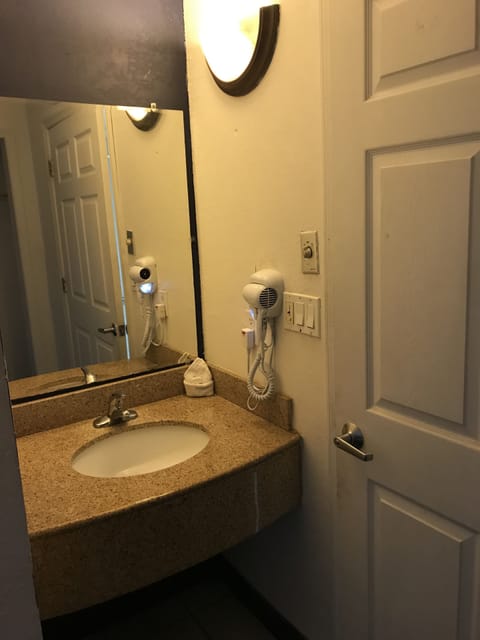 Standard Single Room, 1 King Bed, Accessible, Jetted Tub | Bathroom sink