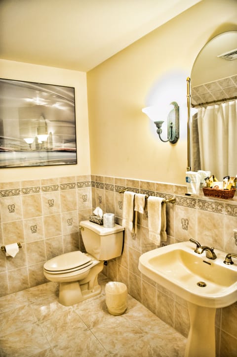 Deluxe Room, 1 Double Bed | Bathroom | Combined shower/tub, hair dryer, towels, soap