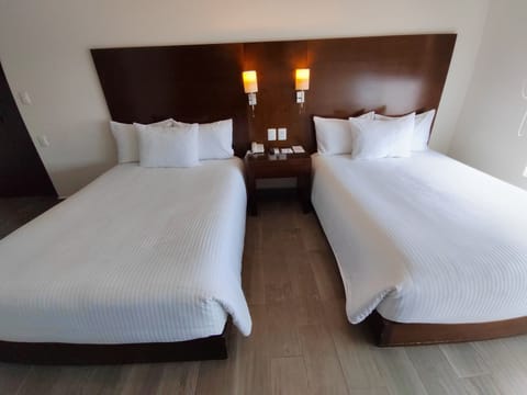 Room, 2 Queen Beds, Accessible, Non Smoking (Mobility/Hearing, Roll-in Shower) | In-room safe, desk, iron/ironing board, free WiFi