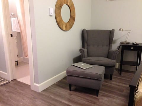 Deluxe Studio Suite, 1 King Bed, Kitchen, Ground Floor | Living area | 45-inch Smart TV with satellite channels, Netflix, Hulu