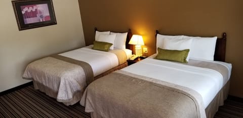 Deluxe Room, 2 Queen Beds, Non Smoking | Desk, free WiFi, bed sheets