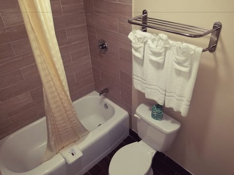 Deluxe Room, 2 Queen Beds, Non Smoking | Bathroom shower