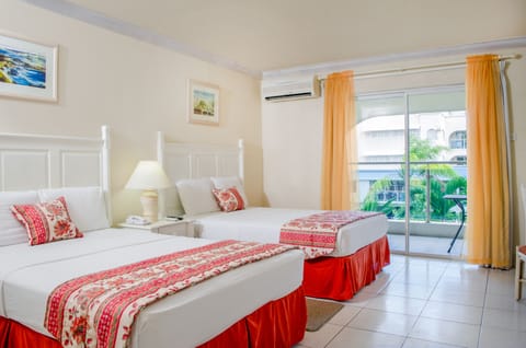 Superior Room, 2 Double Beds, Balcony, Pool View | In-room safe, desk, free WiFi, bed sheets