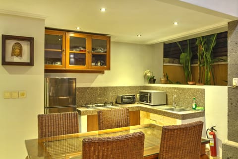 Two Bedroom Villa with Private Pool | Private kitchen | Full-size fridge, microwave, stovetop, electric kettle