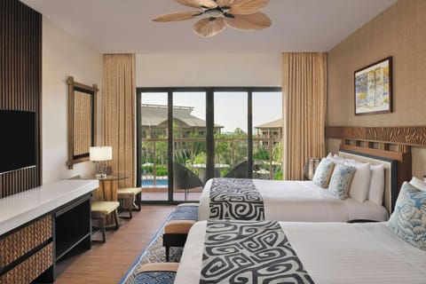 Room, 2 Double Beds, Resort View | Hypo-allergenic bedding, pillowtop beds, in-room safe