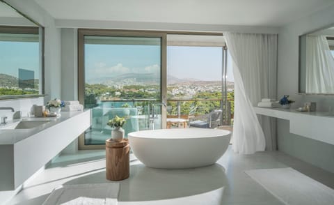 Suite, Non Smoking (Arion, Riviera) | Bathroom | Separate tub and shower, designer toiletries, hair dryer, bathrobes