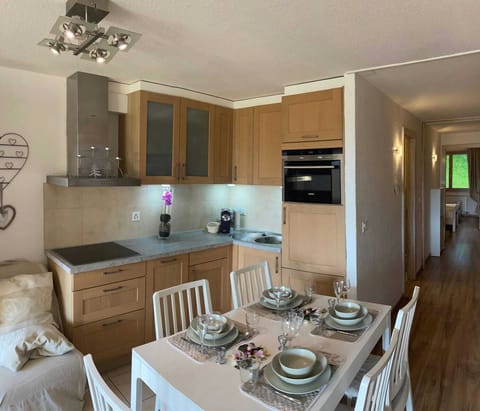 Apartment, 1 Bedroom, Terrace | Private kitchen | Fridge, microwave, stovetop, coffee/tea maker