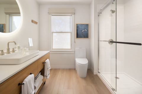 Hair dryer, bathrobes, towels