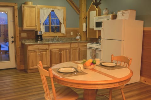 Cabin 1 (Pet Free) - Peak Perspective  | Private kitchen | Fridge, microwave, oven, stovetop