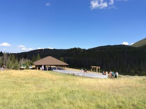 Outdoor wedding area