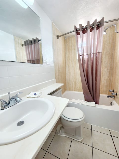 Standard Room, 1 King Bed, Non Smoking, Refrigerator & Microwave | Bathroom | Combined shower/tub, deep soaking tub, free toiletries, towels