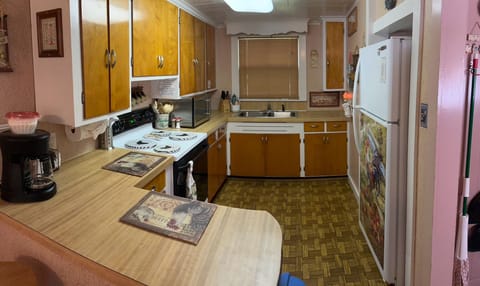 Deluxe Cabin, 2 Bedrooms, Kitchen (Cabin #3) | Private kitchen | Microwave, coffee/tea maker, freezer