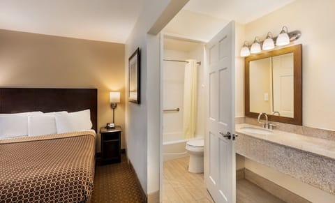 Suite | Bathroom | Combined shower/tub, free toiletries, hair dryer, towels